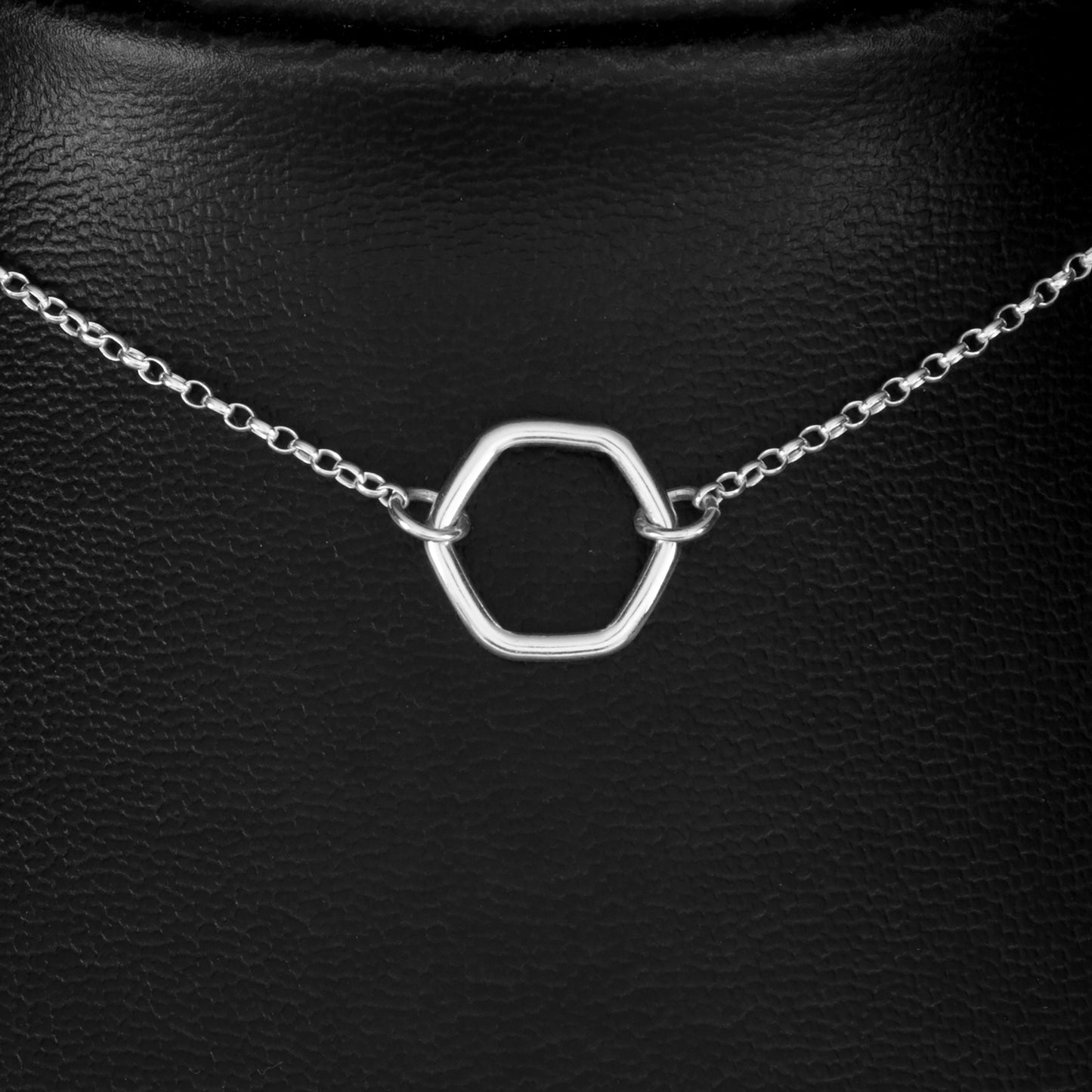 Small Hexagon Ring Day Collar (Permanently Locking)