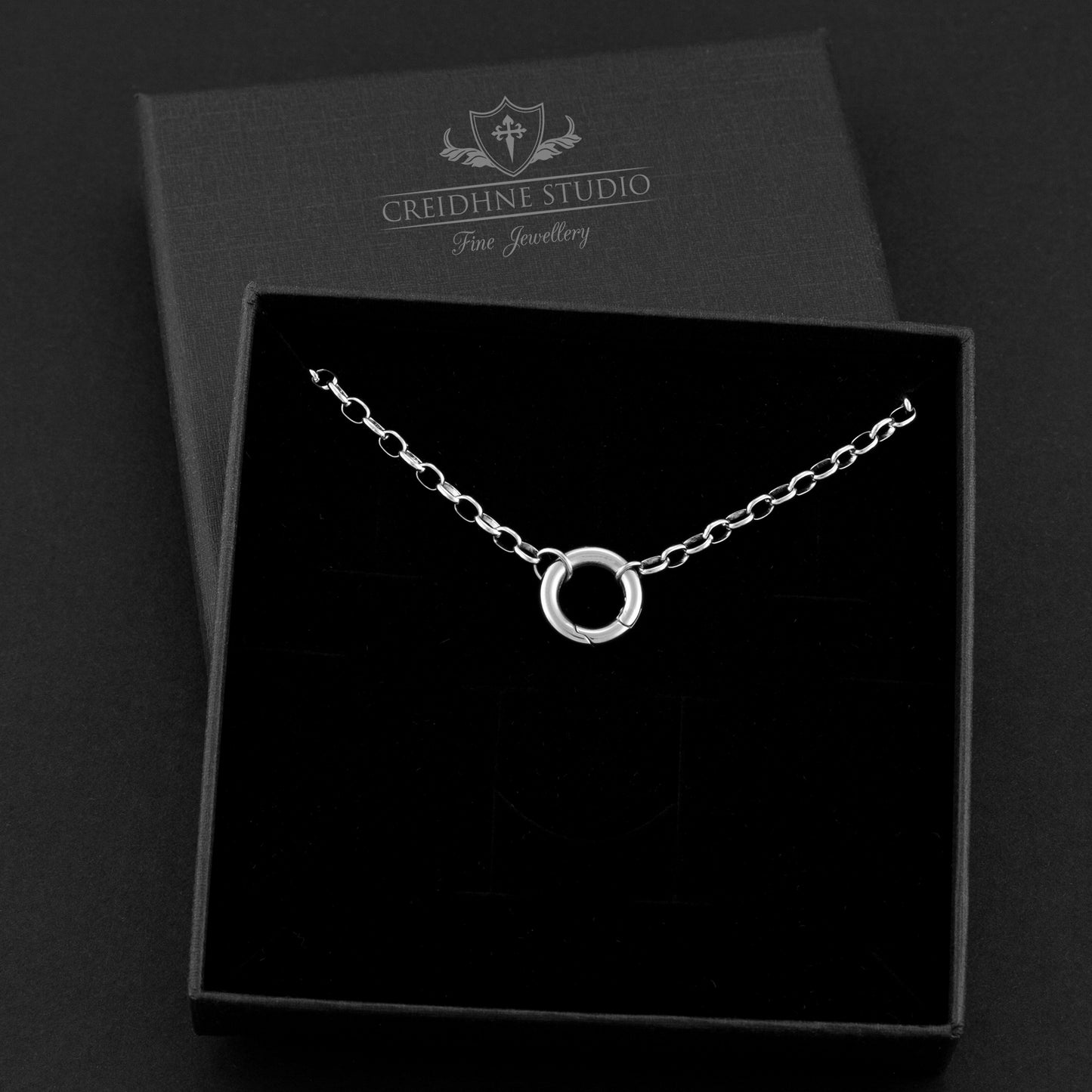 Stainless Steel Day Collar, Small 12mm O Ring Clasp