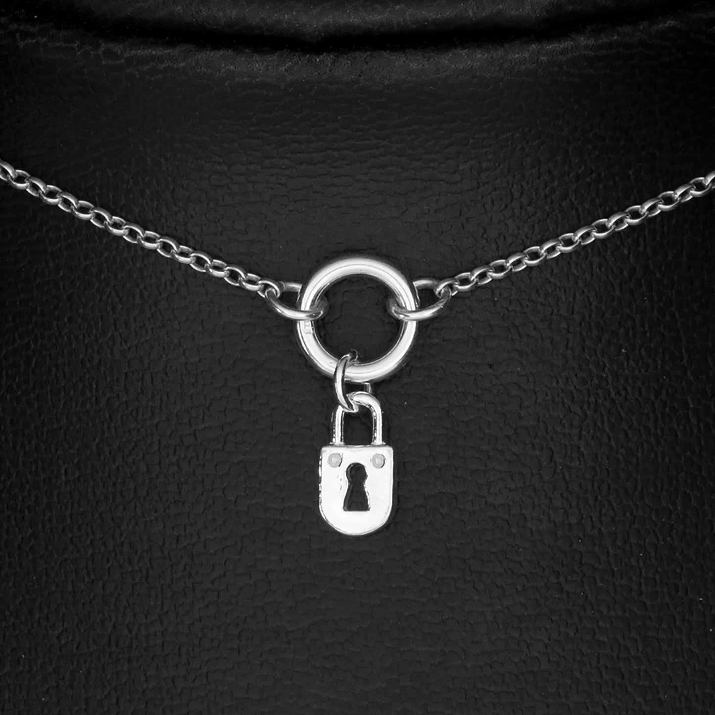 Tiny Ring Padlock Day Collar (Permanently Locking)