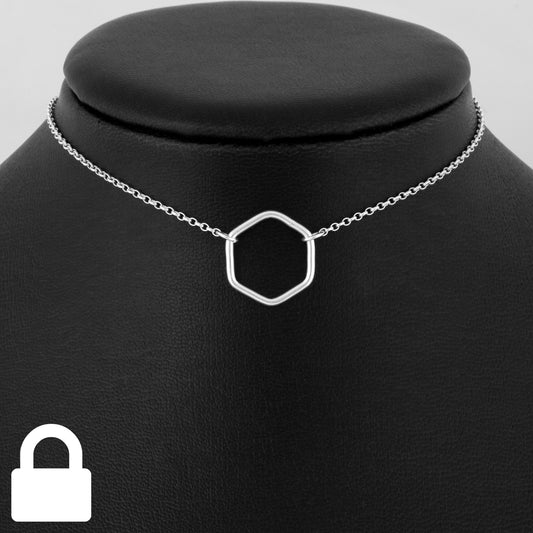 Hexagon Ring Day Collar (Permanently Locking)