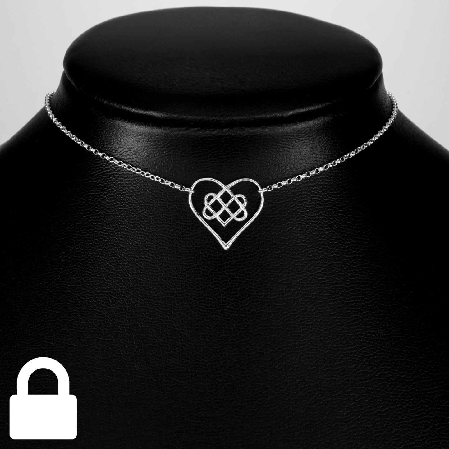 Infinity Knot Heart Day Collar (Permanently Locking)