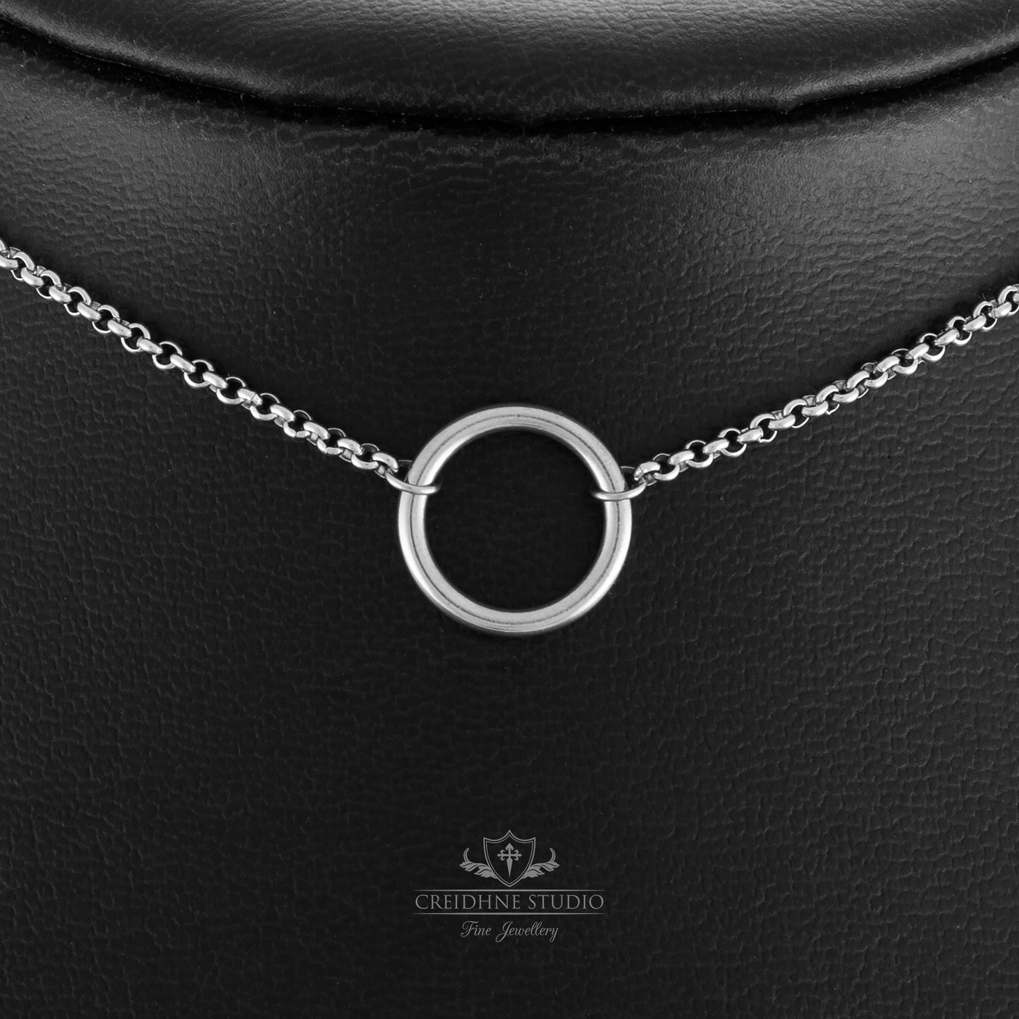 Stainless Steel Discreet Day Collar: Small O Ring Necklace