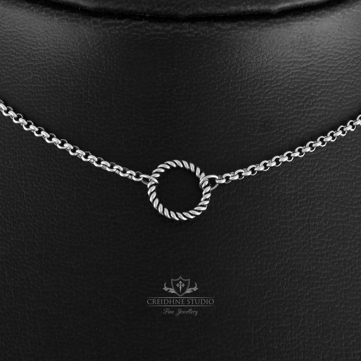 Stainless Steel Twisted Ring Day Collar: Discreet O Ring Choker