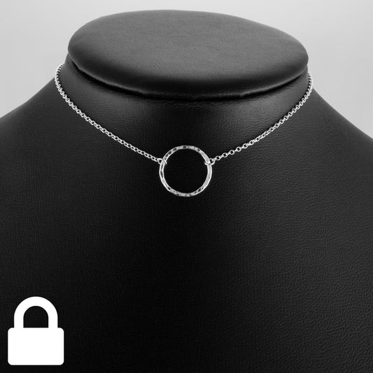 Hammered Ring Day Collar (Permanently Locking)