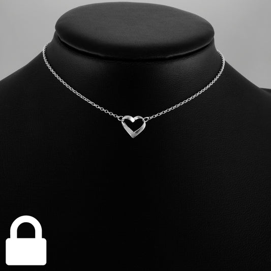 Ribbon Heart Ring Day Collar (Permanently Locking)