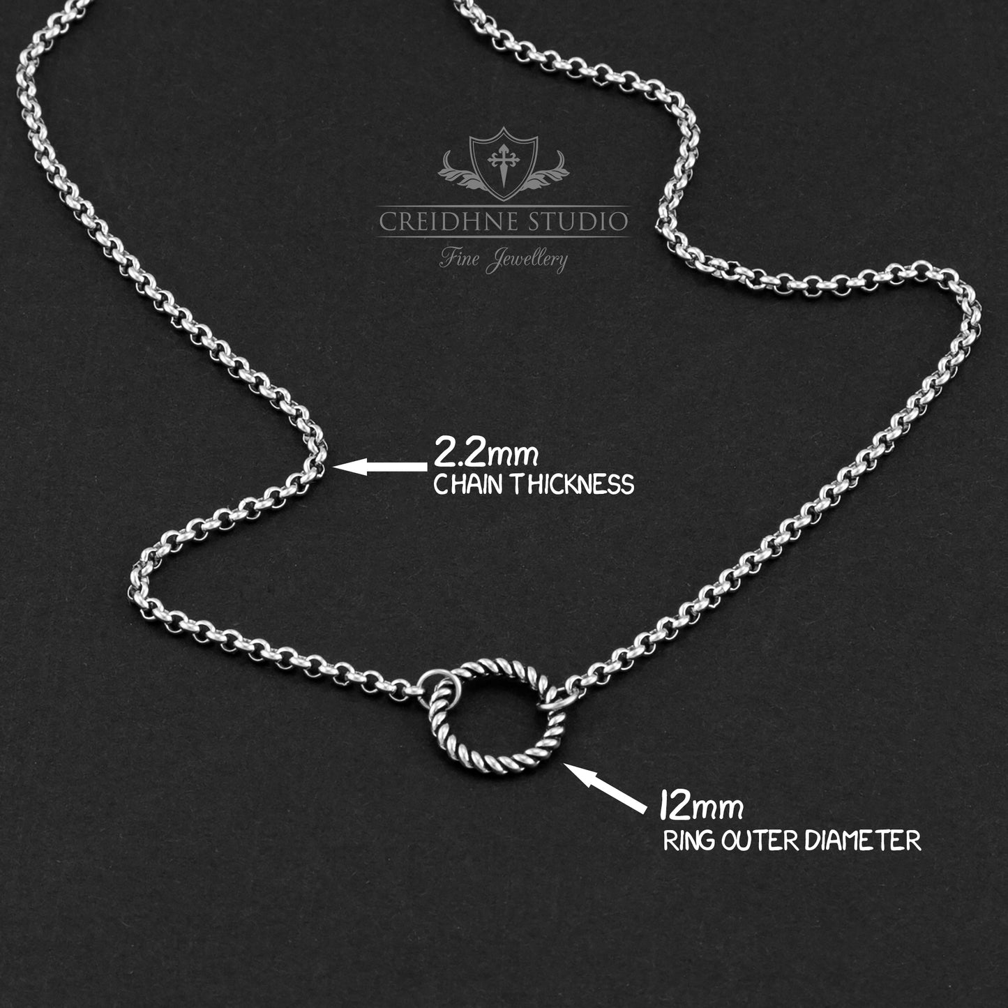 Stainless Steel Twisted Ring Day Collar: Discreet O Ring Choker