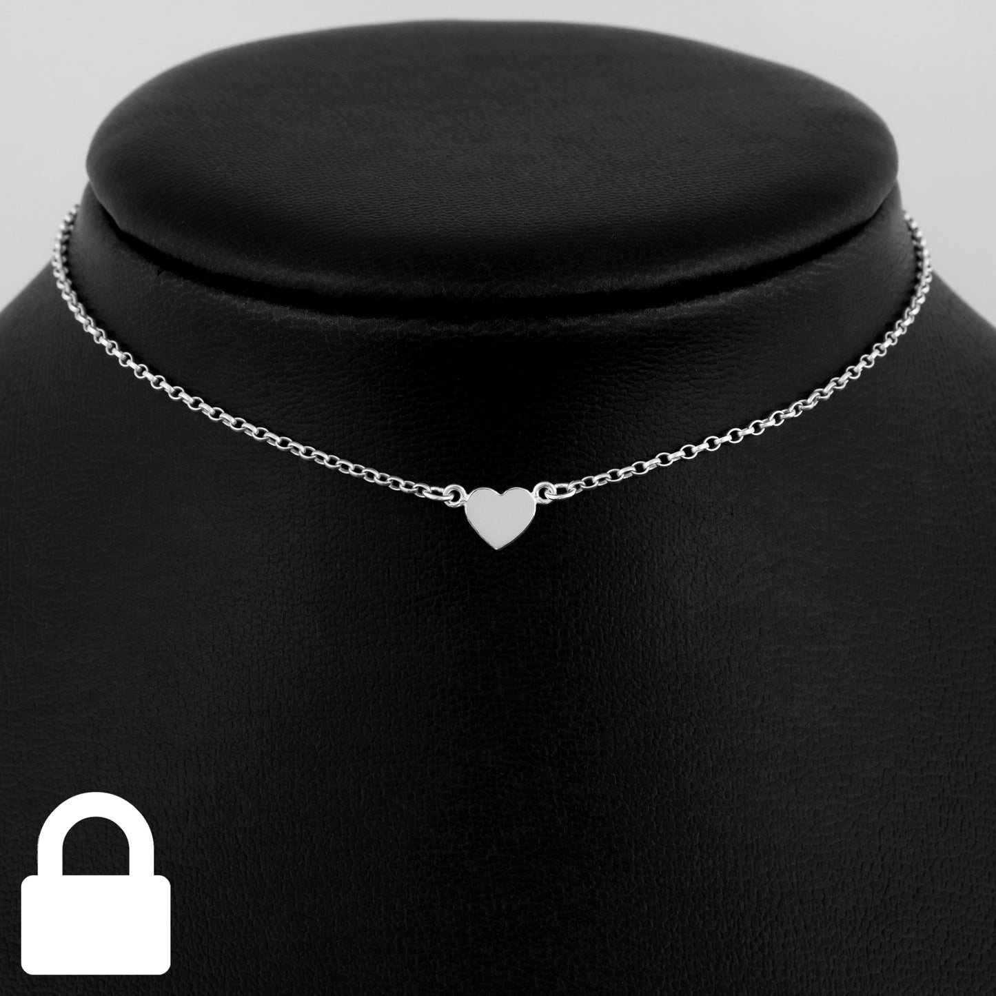 Tiny Heart Day Collar (Permanently Locking)