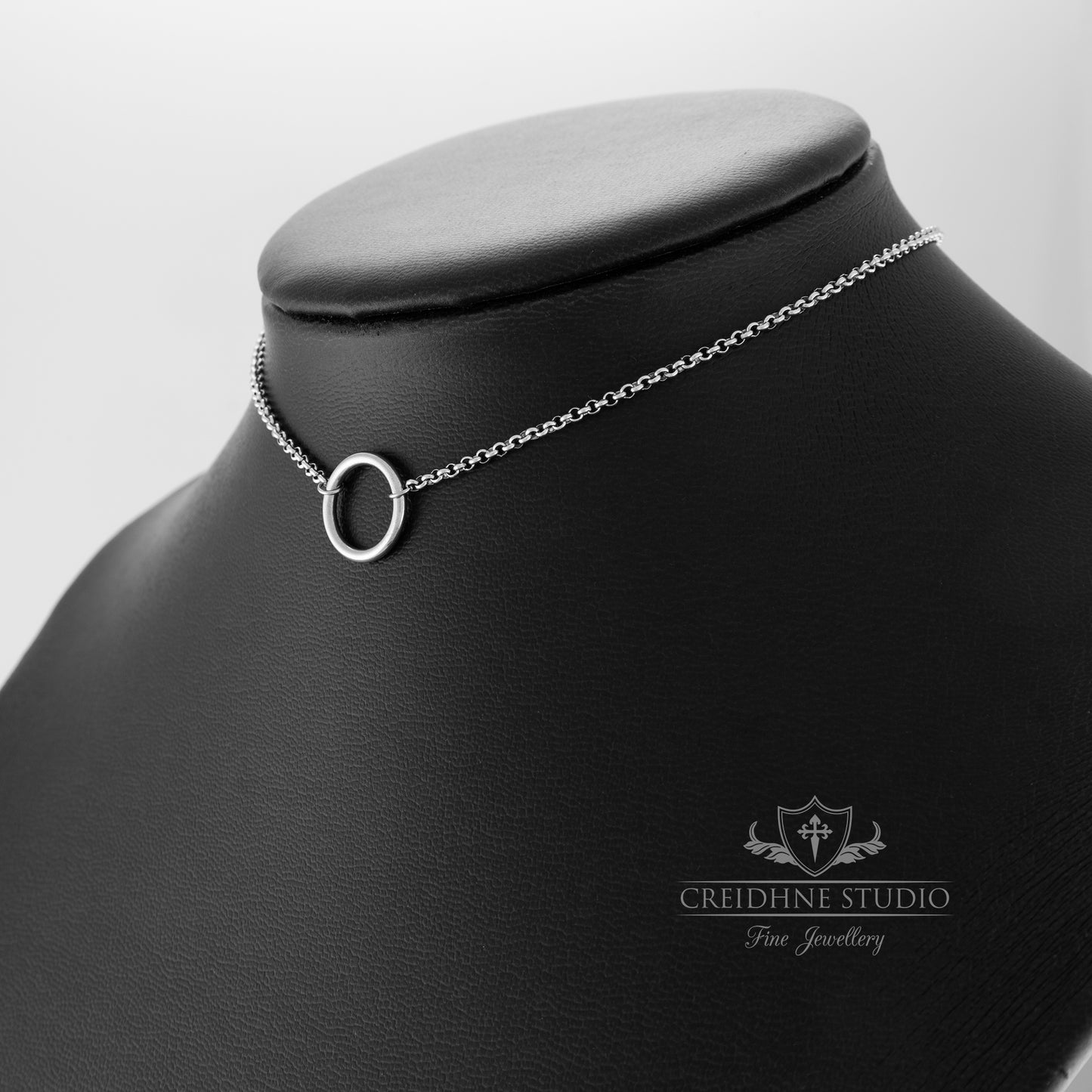 Stainless Steel Discreet Day Collar: Small O Ring Necklace