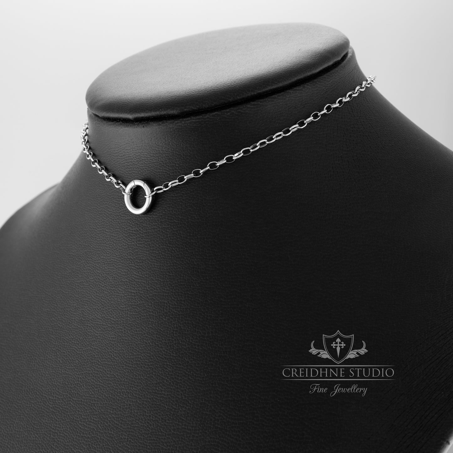 Stainless Steel Day Collar, Small 12mm O Ring Clasp