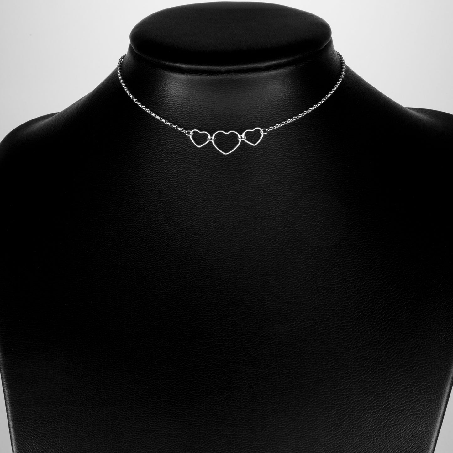 Triple Heart Ring Day Collar (Permanently Locking)