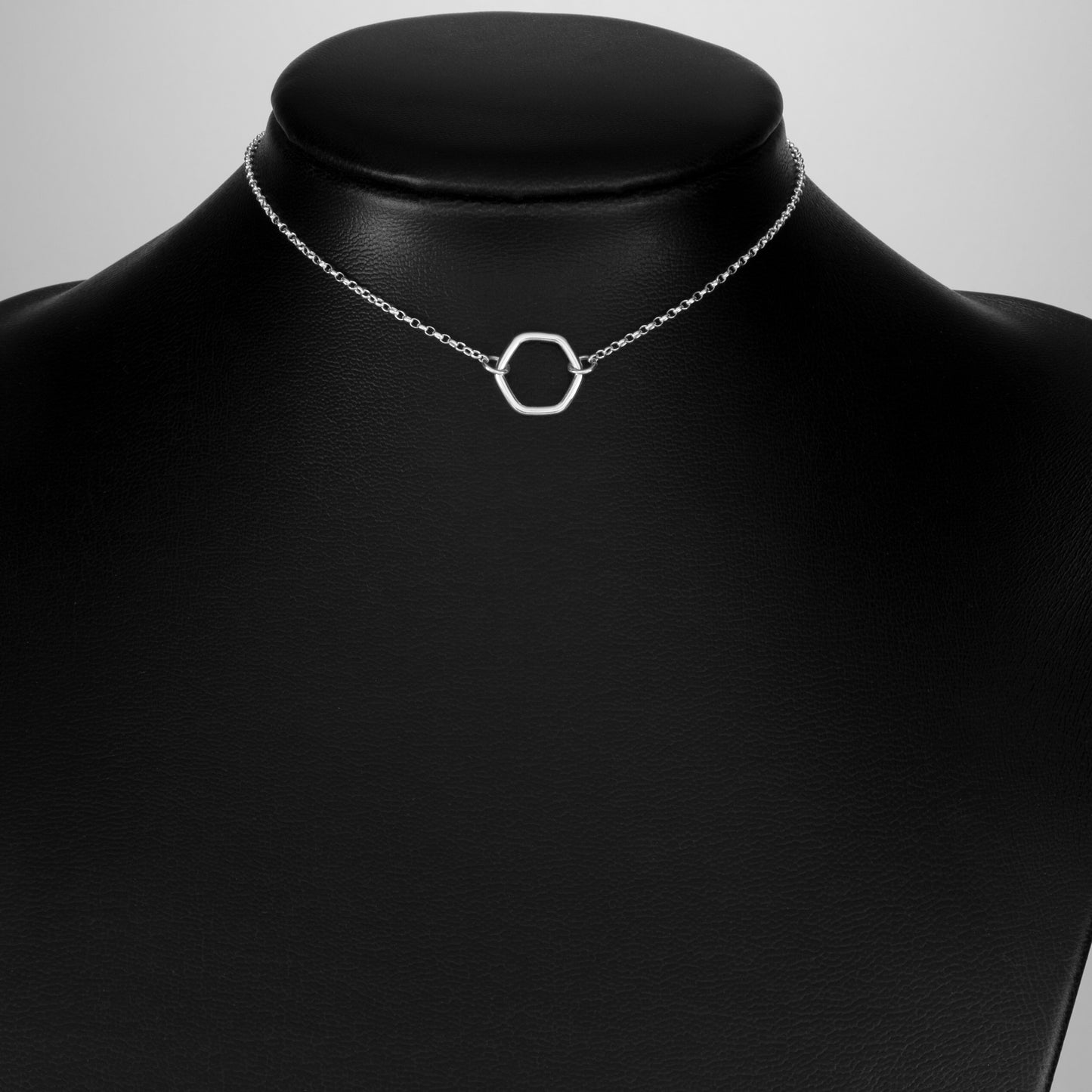 Small Hexagon Ring Day Collar (Permanently Locking)